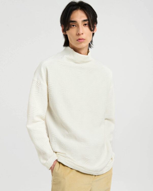 Μπλούζα με Ανάγλυφο Σχέδιο και Όρθιο Γιακά - 001151805m - Εικόνα 1