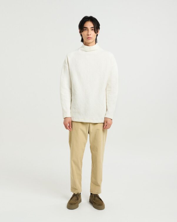 Μπλούζα με Ανάγλυφο Σχέδιο και Όρθιο Γιακά - 001151805m - Εικόνα 2