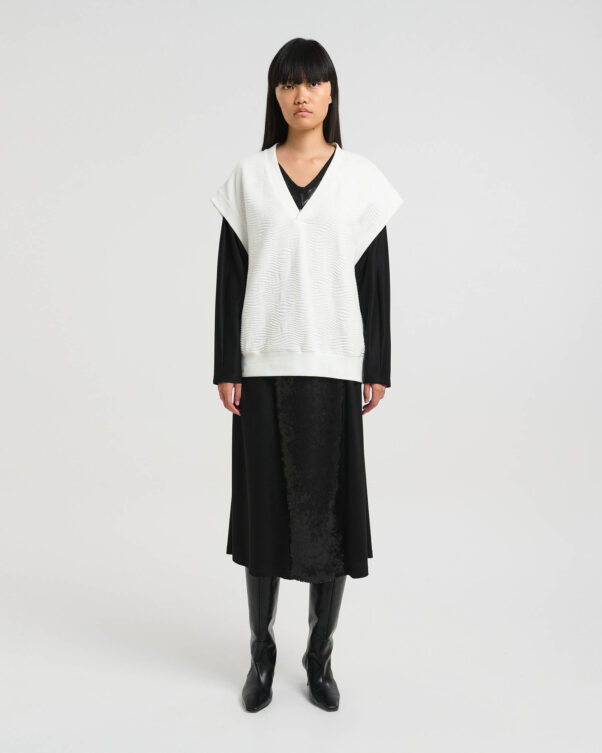 Αμάνικη Μπλούζα με Ανάγλυφο Σχέδιο - 001152016 - Εικόνα 2