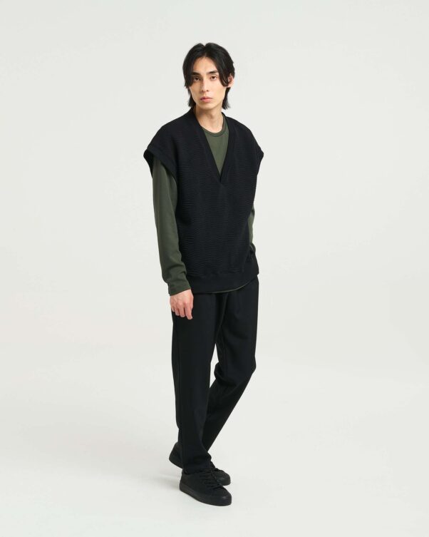 Αμάνικη Μπλούζα με Ανάγλυφο Σχέδιο - 001152016m - Εικόνα 2