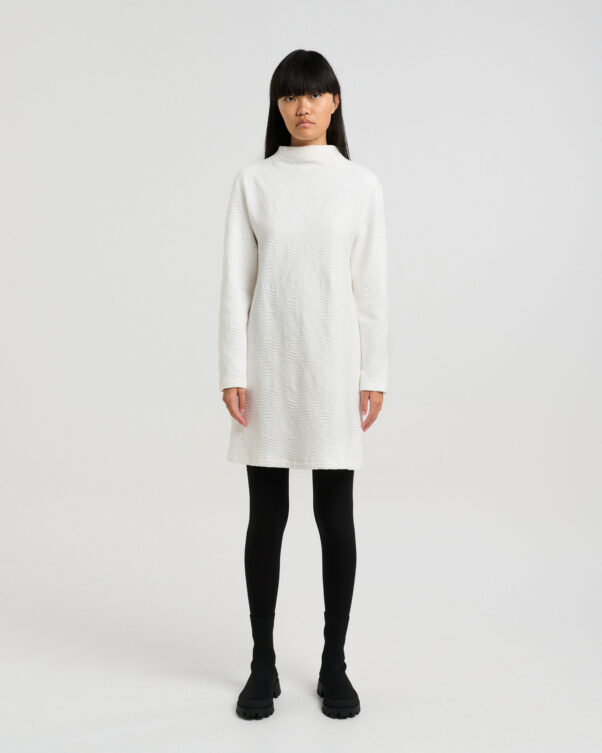 Κοντό Φόρεμα σε Γραμμή Α με Ανάγλυφο Σχέδιο - 001156058 - Εικόνα 1