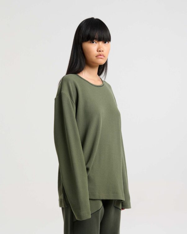 Φαρδιά Μπλούζα σε Πλέξη Καλαμπόκι - 001251768 - Εικόνα 2