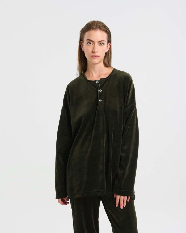 Oversized Velvet Top - 001301057 - image 2