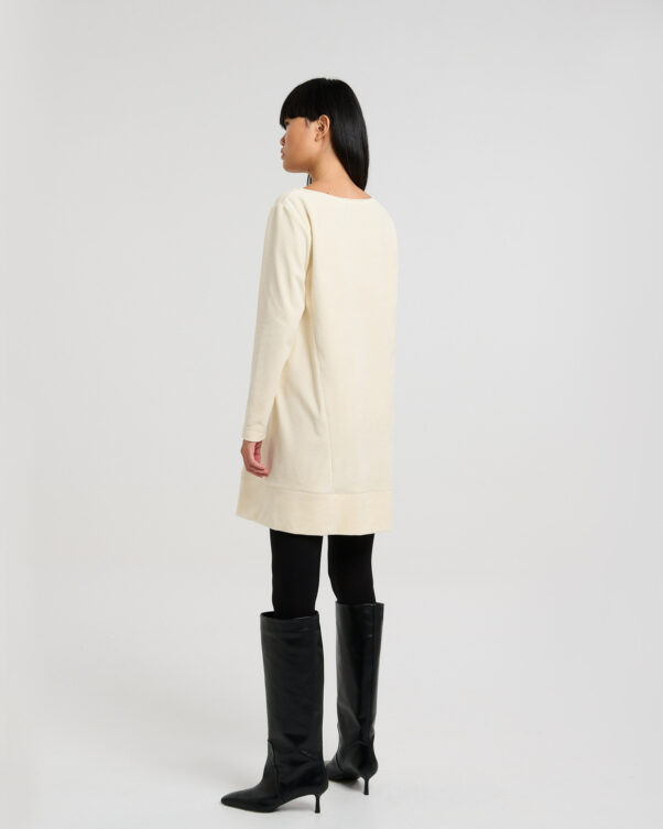 Μίνι Bateaux Βελούδινο Φόρεμα - 001306048 - Εικόνα 2