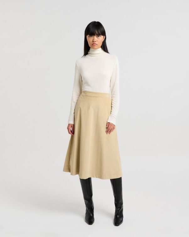 Κοτλέ Μίντι Φούστα σε Γραμμή Α - 001374177 - Εικόνα 1