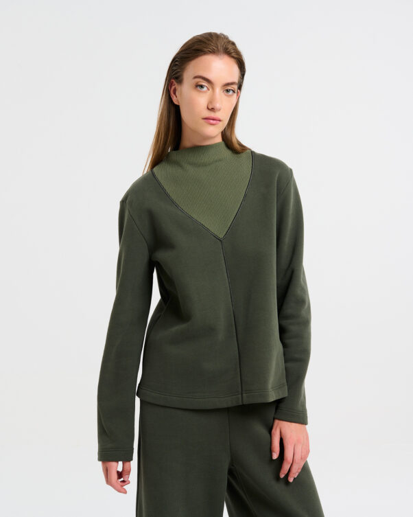 Μπλούζα Φούτερ με Όρθιο Γιακά - 001421799 - Εικόνα 1