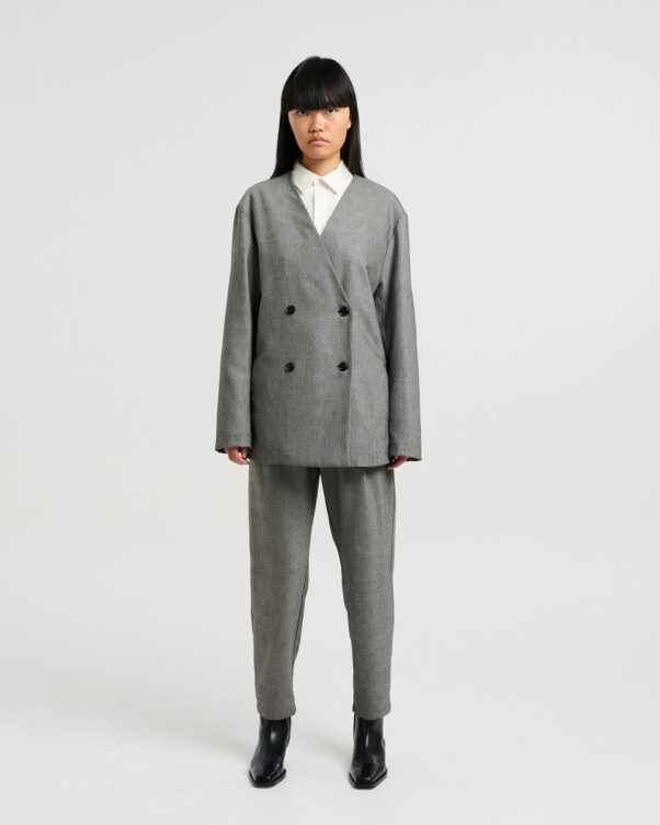 Σταυρωτό Σακάκι σε Μάλλινο Ψαροκόκαλο - 002452810 - Εικόνα 2