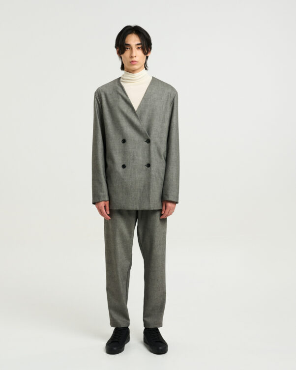 Σταυρωτό Σακάκι σε Μάλλινο Ψαροκόκαλο - 002452810m - Εικόνα 2