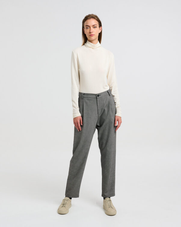 Φαρδύ Παντελόνι σε Μάλλινο Ψαροκόκαλο - 002453725 - Εικόνα 1