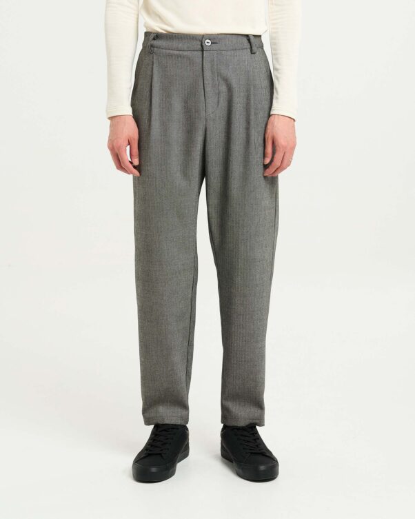 Φαρδύ Παντελόνι σε Μάλλινο Ψαροκόκαλο - 002453725m - Εικόνα 2