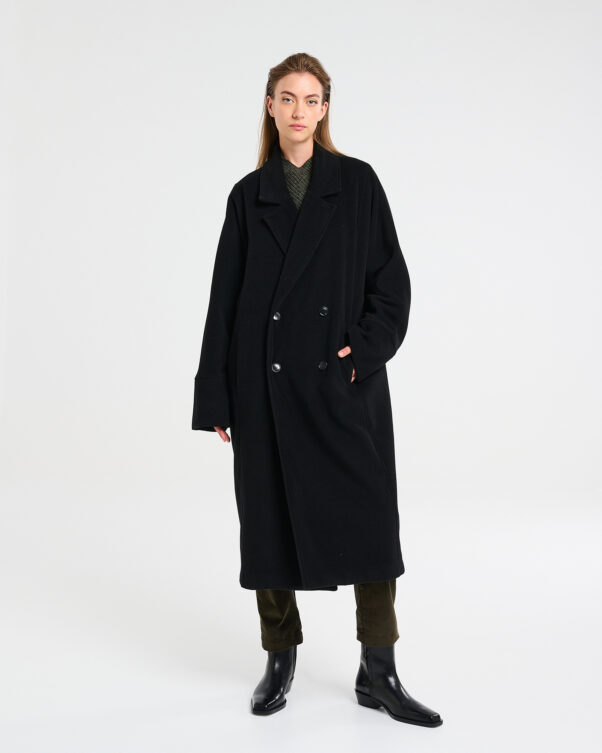 Σταυρωτό Μάλλινο Μίντι Παλτό - 002672342 - Εικόνα 1