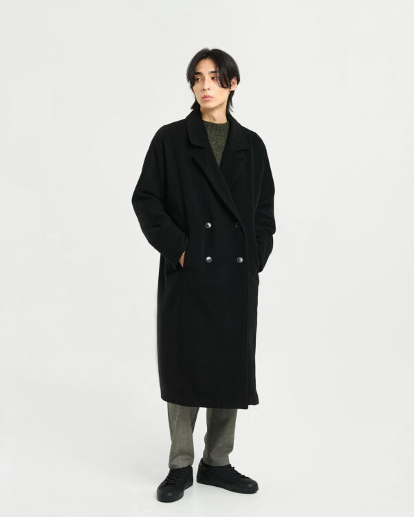 Σταυρωτό Μάλλινο Μίντι Παλτό - 002672342m - Εικόνα 1