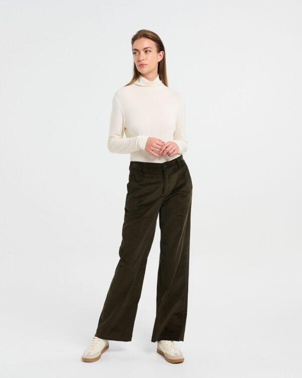 Fitted Turtleneck Bamboo Top - 004101796 - image 2
