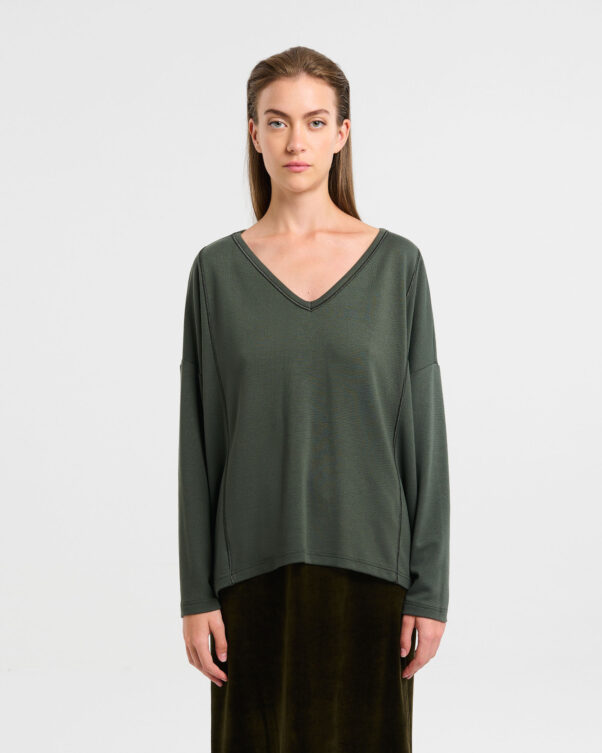 Ασύμμετρη Μπλούζα σε Βισκόζη - 006381803 - Εικόνα 1