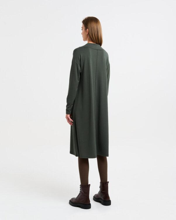 Φαρδύ Γραμμή Α Φόρεμα σε Βισκόζη - 006385638 - Εικόνα 2