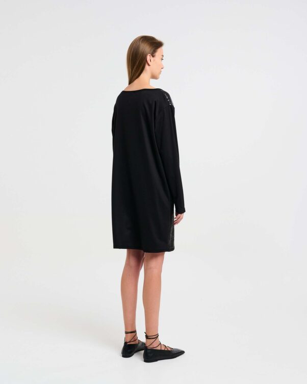 Κοντό Φόρεμα σε Παγιέτα Βισκόζη - 006845347 - Εικόνα 2