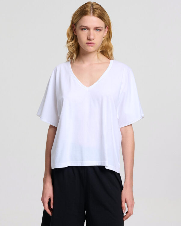 Φαρδιά Βαμβακερή Μπλούζα με Japonais Μανίκια - 001021812 - Εικόνα 1