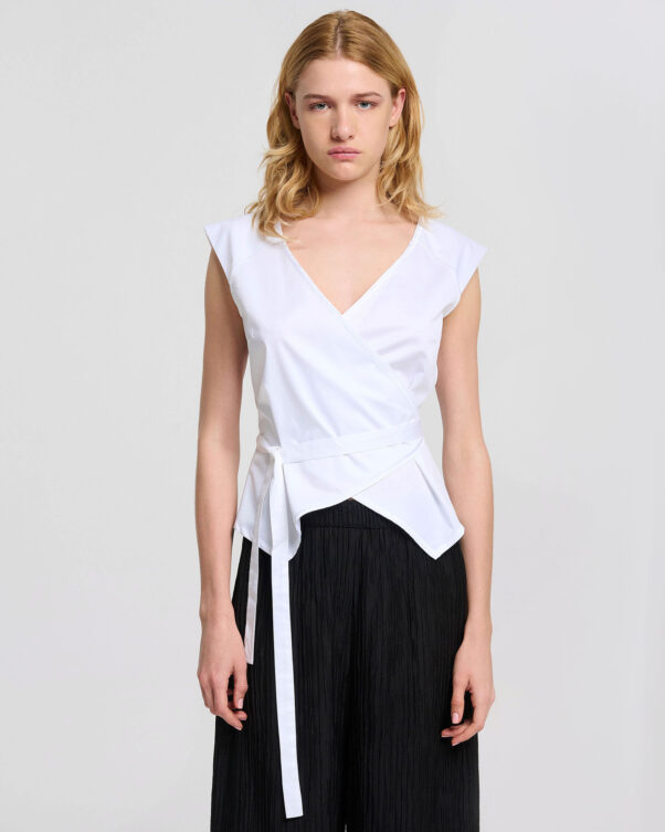 Κρουαζέ Μπλούζα σε Βαμβακερή Ποπλίνα - 001091821 - Εικόνα 1