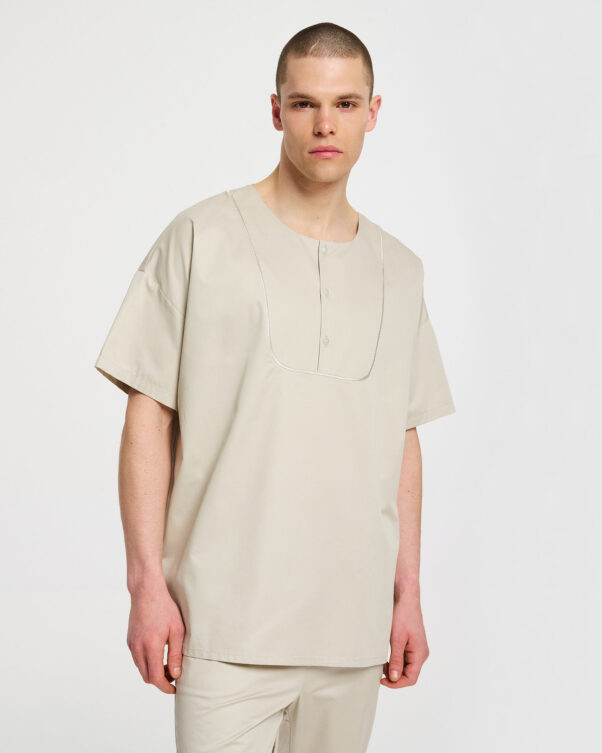 Πολύ Φαρδιά Μπλούζα σε Βαμβακερή Ποπλίνα - 001091822m - Εικόνα 1