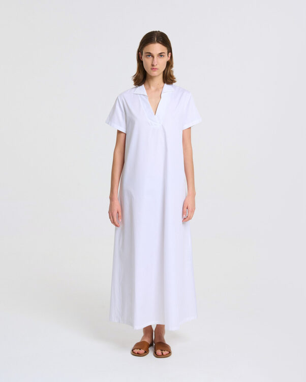 A-line Cotton Poplin Dress - 001096064 - image 1