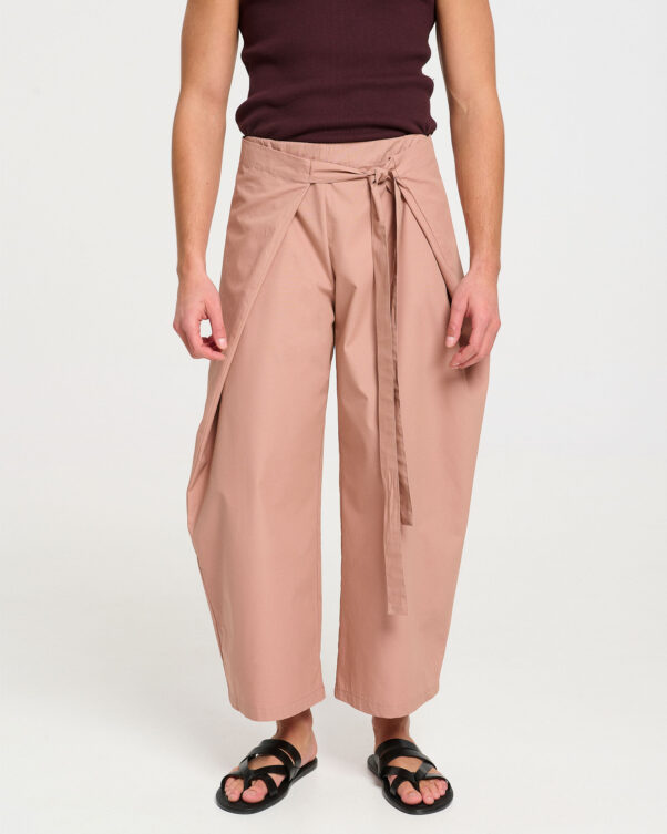 Παντελόνι Φαρδύ Δετό σε Οργανικό Βαμβάκι - 001223036m - Εικόνα 2