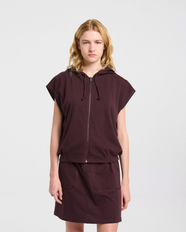 Κοντόφαρδη Βαμβακερή Ζακέτα με Κουκούλα - 001442818 - Εικόνα 1