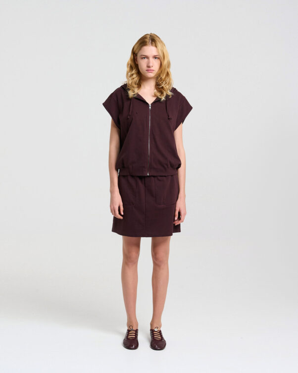 Κοντόφαρδη Βαμβακερή Ζακέτα με Κουκούλα - 001442818 - Εικόνα 2