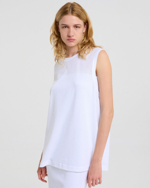 Φαρδιά Μπλούζα σε Βαμβακερό Δίχτυ - 001471792 - Εικόνα 1