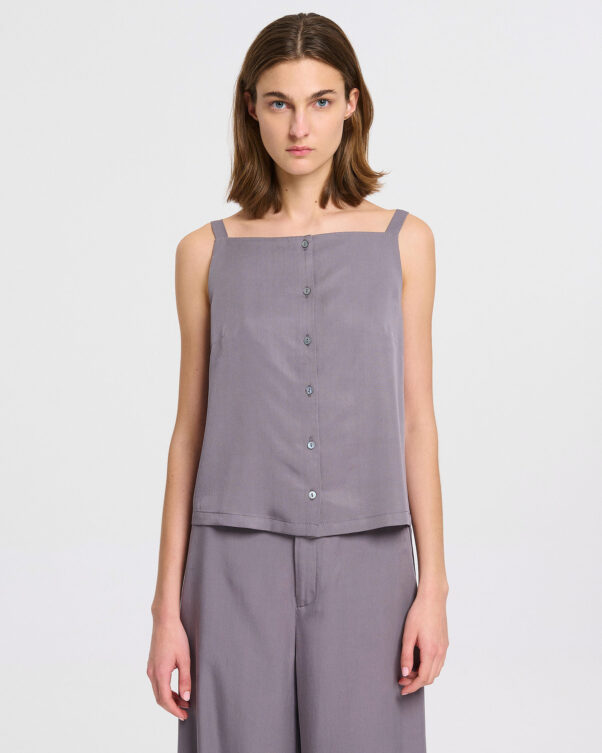 Μπλούζα με Κουμπιά σε Lyocell - 006661830 - Εικόνα 1