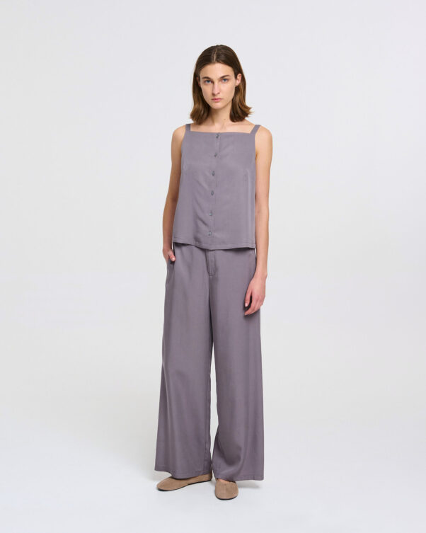 Μπλούζα με Κουμπιά σε Lyocell - 006661830 - Εικόνα 2