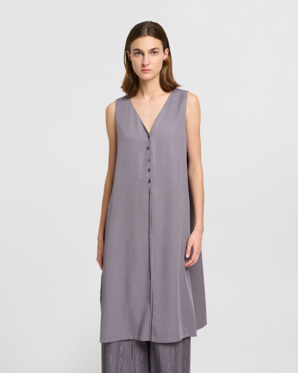 Lyocell Γιλέκο με Κουμπιά - 006662020 - Εικόνα 2