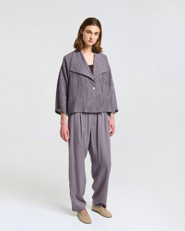 Φαρδύ Παντελόνι σε Lyocell με Πιέτες - 006663734 - Εικόνα 6