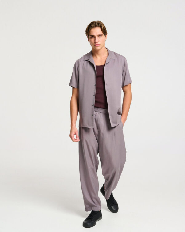 Φαρδύ Παντελόνι σε Lyocell με Πιέτες - 006663734m - Εικόνα 1