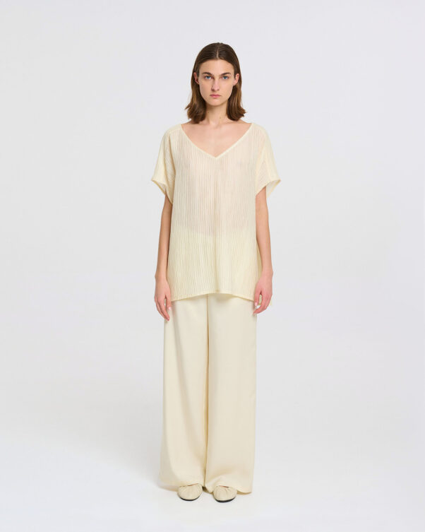 Φαρδιά Μπλούζα σε Τσαλακωτό Ύφασμα - 006761828 - Εικόνα 2