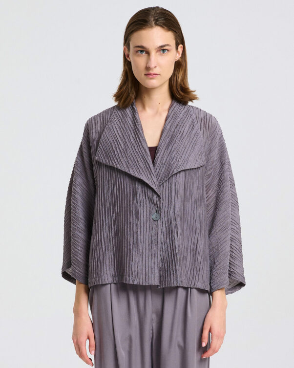 Κοντή Ζακέτα σε Τσαλακωτό Ύφασμα - 006762821 - Εικόνα 1