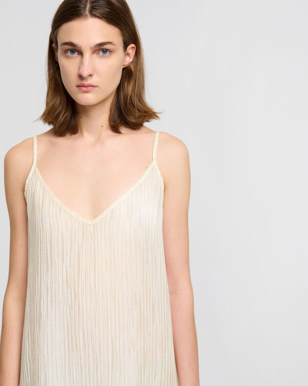 Μίντι Φόρεμα σε Τσαλακωτό Ύφασμα - 006766069 - Εικόνα 2