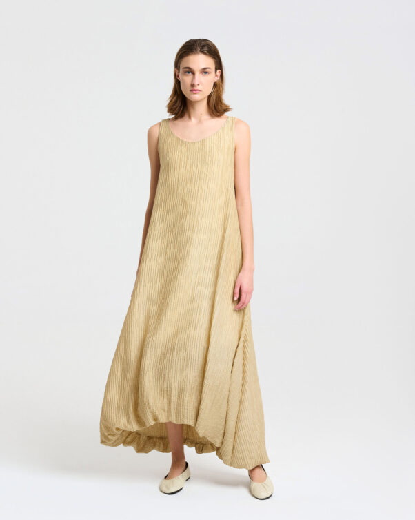 Φόρεμα Baloon σε Τσαλακωτό Ύφασμα - 006766072 - Εικόνα 2