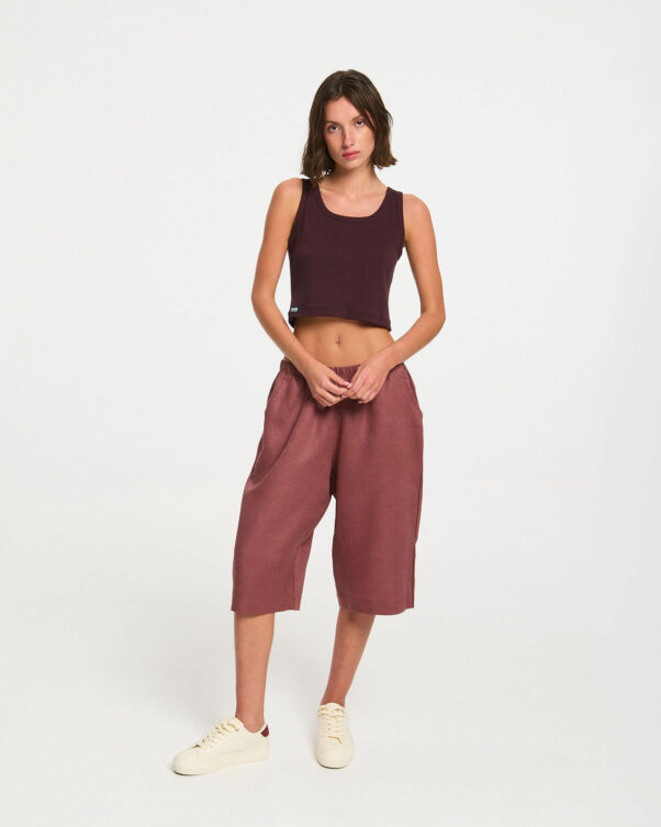 Φαρδυά Μακρυά Λινή Βερμούδα - 008013308 - Εικόνα 1