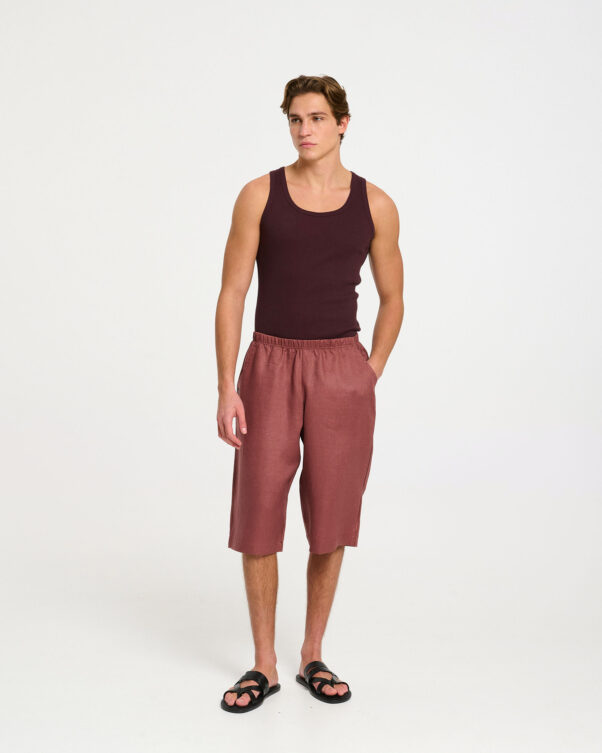 Φαρδυά Μακρυά Λινή Βερμούδα - 008013308m - Εικόνα 1