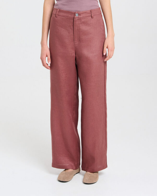 Λινό Ίσιο Παντελόνι - 008013744 - Εικόνα 2