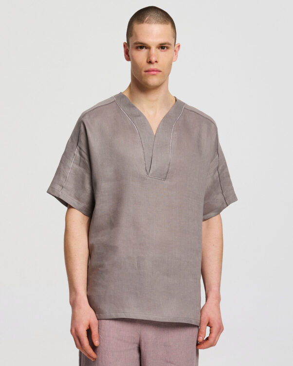 Loose Linen Top - 008111826m - image 1