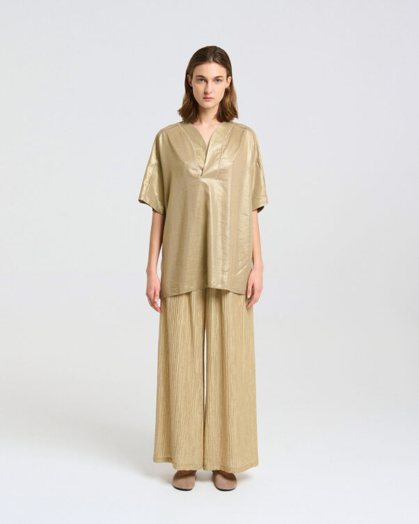 Φαρδιά Μπλούζα σε Λινό/bamboo - 008601826 - Εικόνα 2