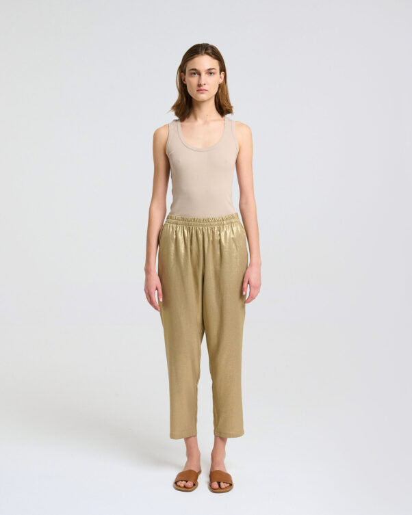 Στενή Γραμμή Παντελόνι σε Λινό/bamboo - 008603031 - Εικόνα 1