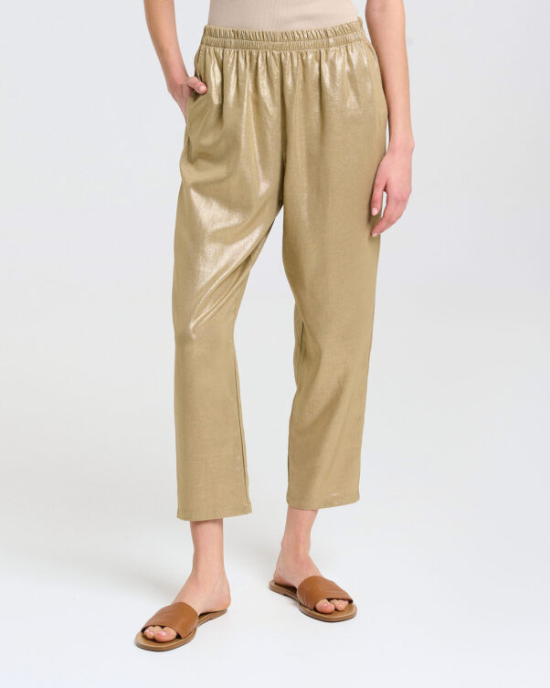 Στενή Γραμμή Παντελόνι σε Λινό/bamboo - 008603031 - Εικόνα 2