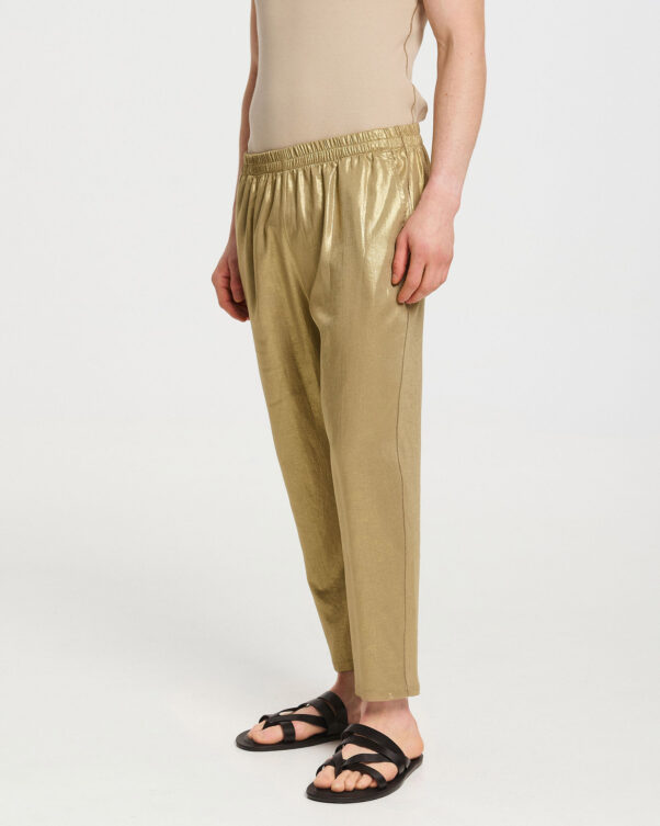 Narrow Cropped Pants in Linen/bamboo - 008603031m - image 2