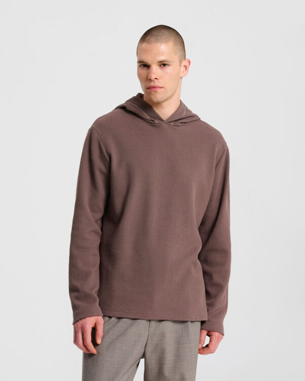 Πλεκτή Μπλούζα με Κουκούλα - 001251839m - Εικόνα 1