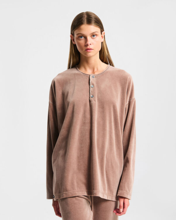 Oversized Velvet Top - 001301057 - image 1