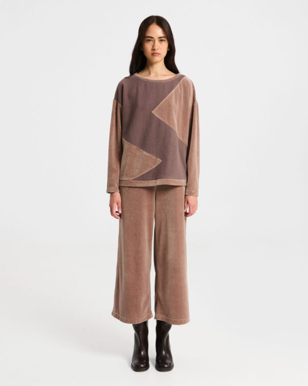 Βελούδινη Μπλούζα με Σχέδιο Κεραυνό - 001301835 - Εικόνα 2