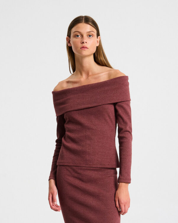 Βαμβακερή Ριπ Στενή Μπλούζα - 001361840 - Εικόνα 1