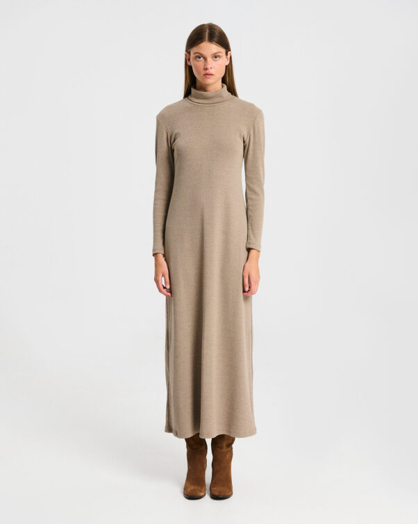 Βαμβακερό Ριπ Στενό Φόρεμα σε Γραμμή Α - 001365052 - Εικόνα 1